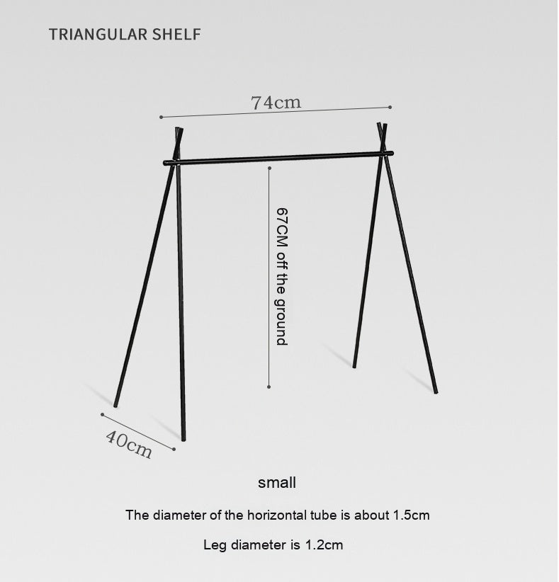 Outdoor Camping Aluminum Alloy Large Foldable Portable Clothes Drying Rack For Camping Travel Triangle - EDC Italia