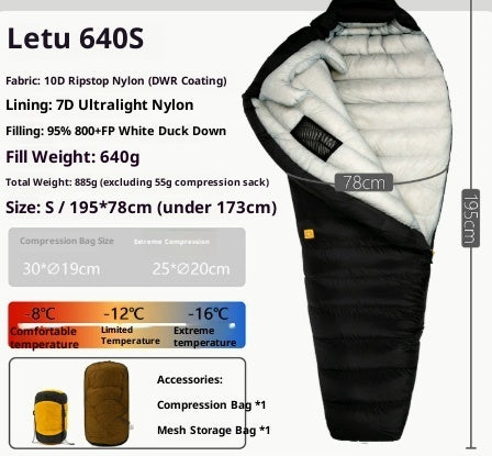 Outdoor Camping Ultra Light Down Sleeping Bag - EDC Italia