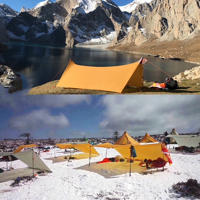 Ultralight Double Silicon Fabric Canopy 3.6m Rainproof Sunshade Tent - EDC Italia