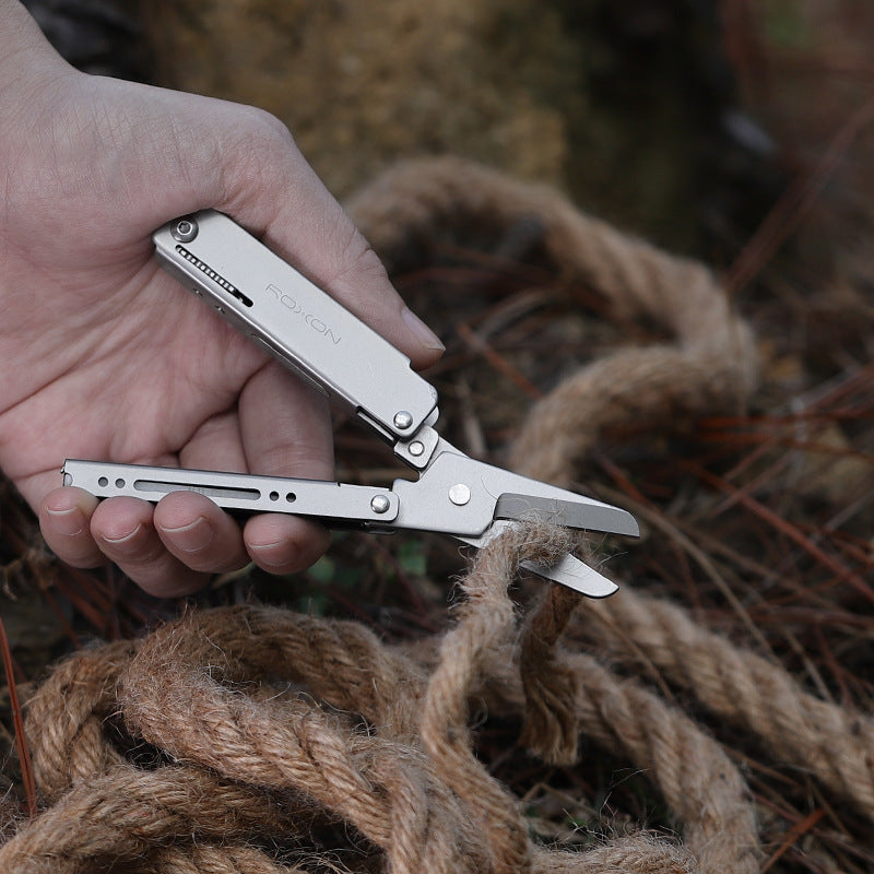 Mini Multi-functional Tool Scissors Portable Survival Knife And Scissors Screws