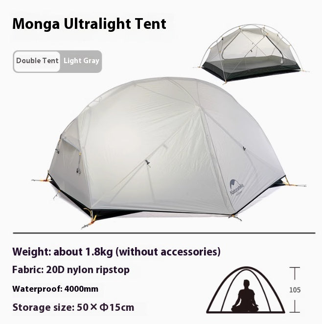 Ultralight 20D Silicone Portable Rainproof Camping Tent - EDC Italia