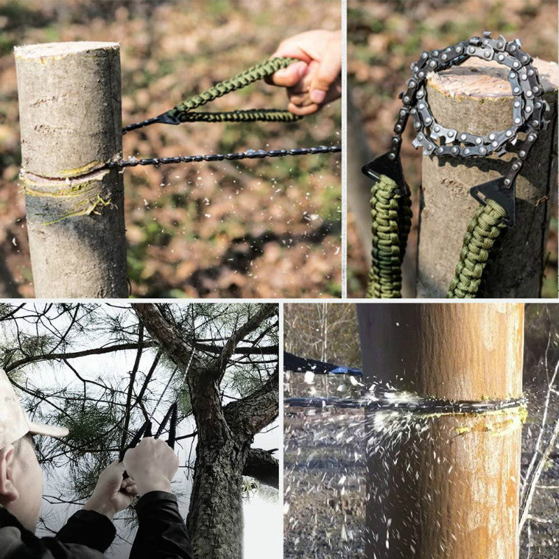 Braided Umbrella Rope Camping Survival Pocket Saw - EDC Italia