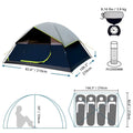 4 Person Black Coated Darkroom Tent For Camping Family Backpacking Tents - EDC Italia