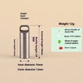 Mini Waterproof Capsule Seal Bottle Stainless Steel Outdoor Survival Pill Box Container Capsule Pill Bottle Tank