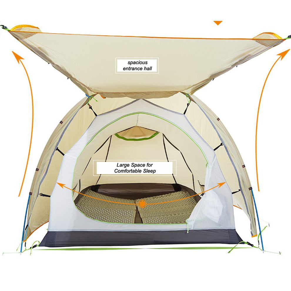 Wind-driven Outdoor Camping Mountaineering Tent For Two People - EDC Italia
