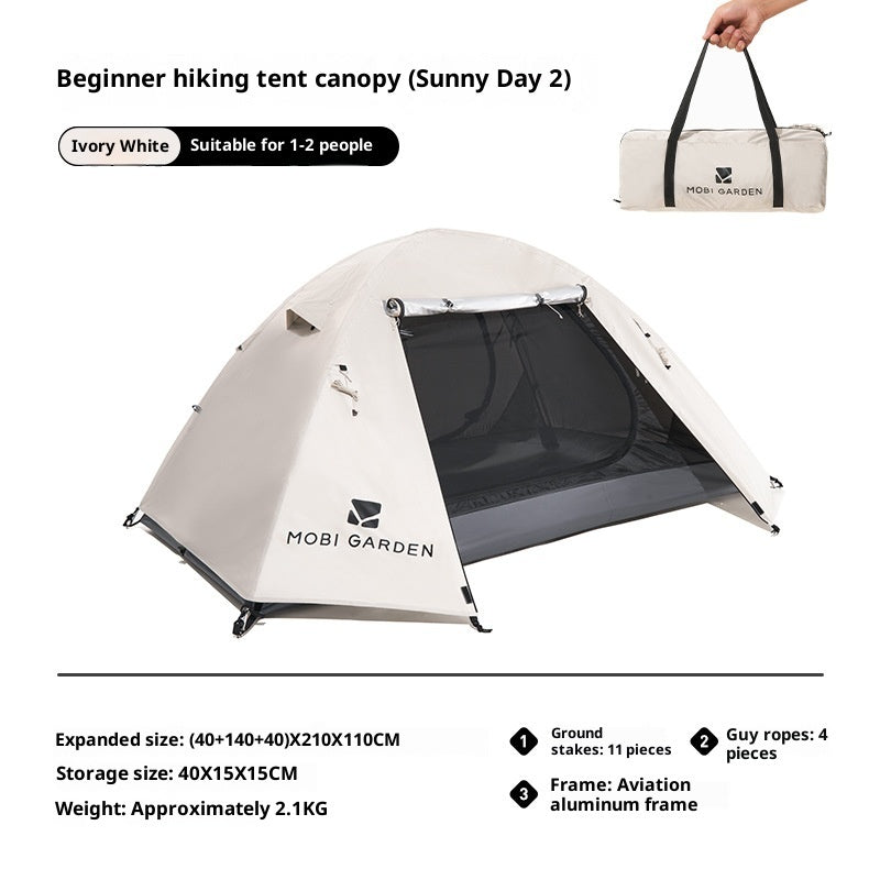 Outdoor Equipment Rain-proof Thickened Camping Three-point Tent Windproof Sunscreen Portable Folding Tent - EDC Italia