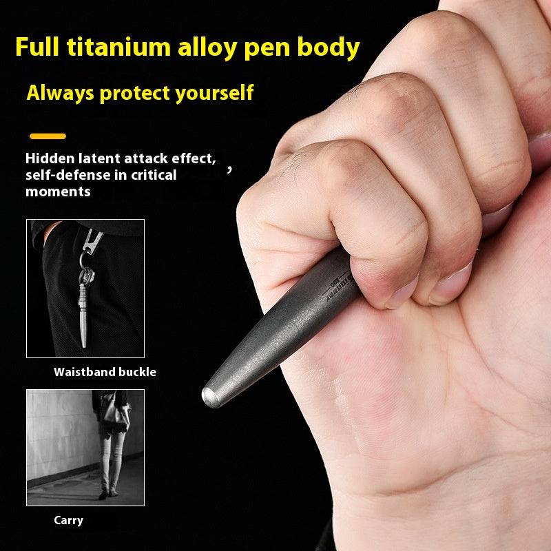 Titanium Alloy Portable EDC Tactical Pen Mini Self-defense