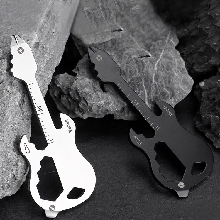 Guitar Fine Blanking EDC Tool Card Stainless Steel Portable