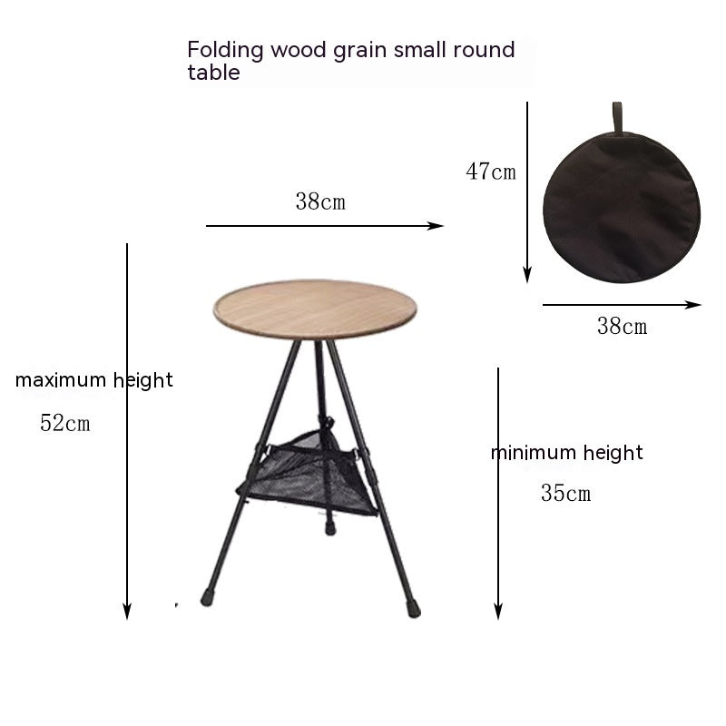 Outdoor Camping Folding Aluminum Alloy Tripod Table - EDC Italia