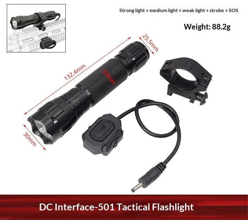 Aluminum Alloy Tactical Flashlight With Zoom And High-intensity Light