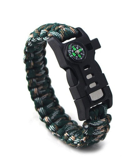 Outdoor Travel Equipment European And American Hot Sale Bracelet Round Handmade Parachute Cord Woven Survival Supplies Bracelet