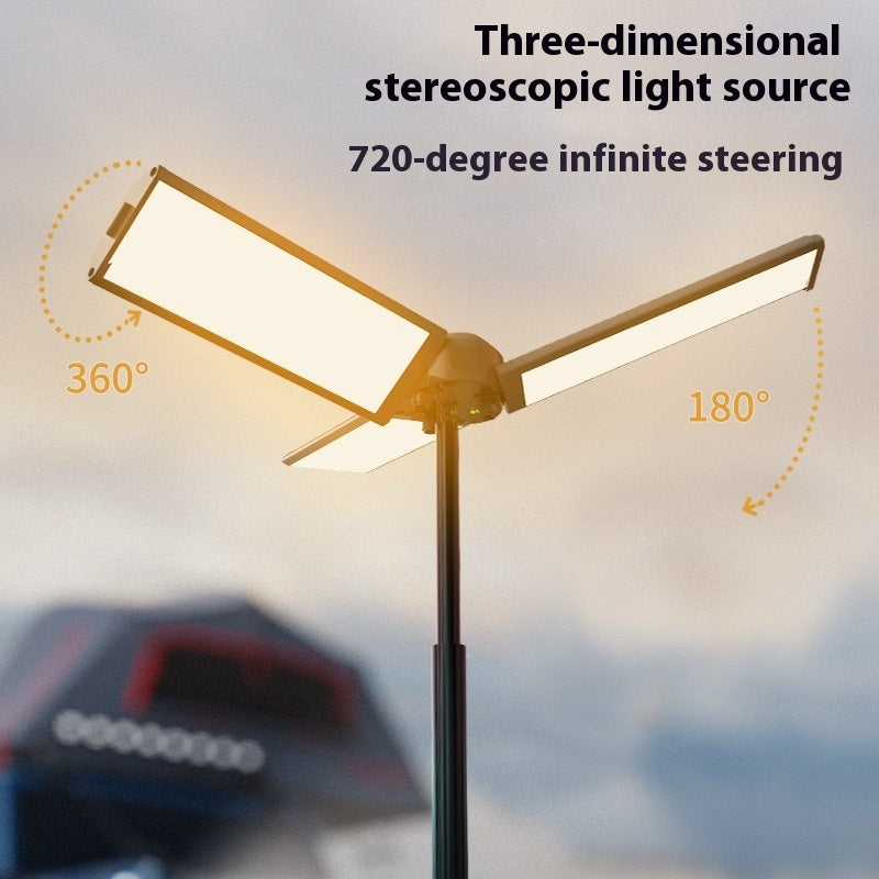 Multifunctional Rechargeable Three-leaf Bracket Camping Lantern - EDC Italia