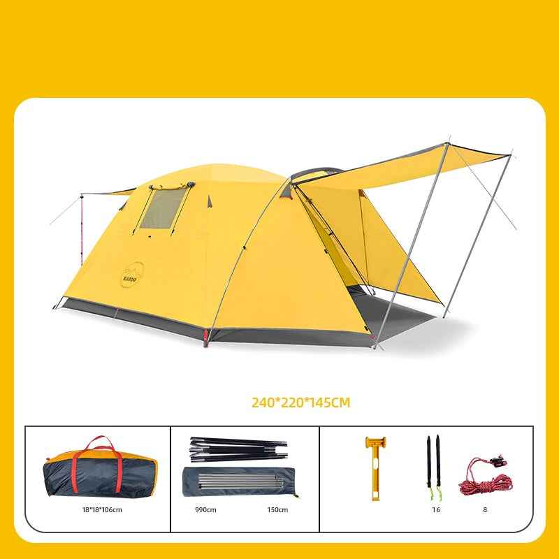 Four Person Outdoor Camping Space Folding And Thickening Tent Rain And Sun Proof Outdoor - EDC Italia