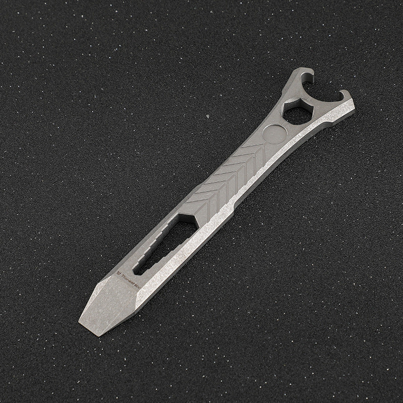 Defensive TC4 Titanium Alloy Crowbar Outdoor Survival