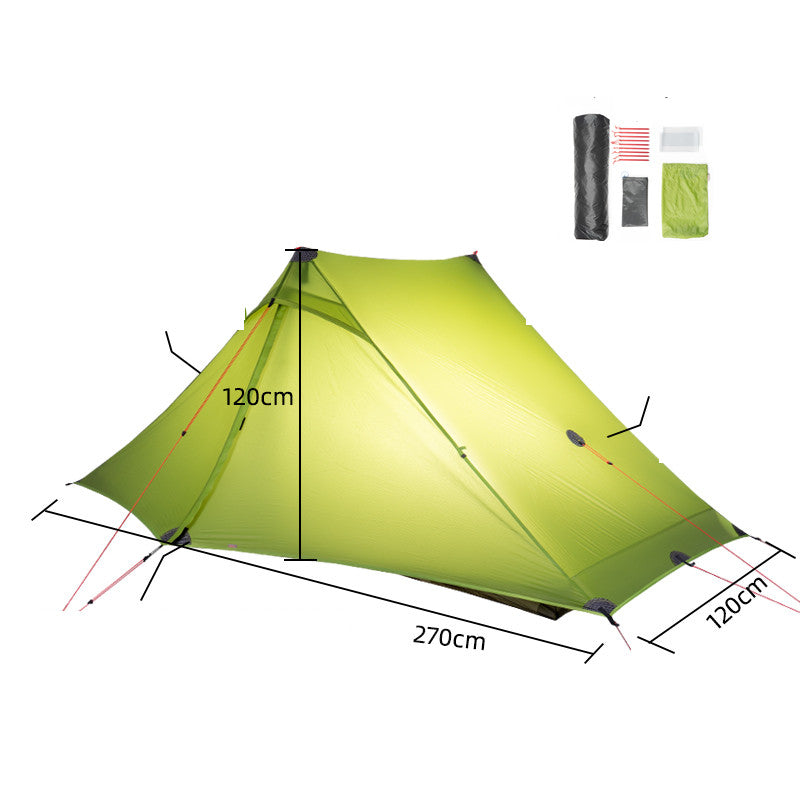 Outdoor Hiking Professional Poleless Tent Ultra-light 20D Double-sided Silicon Coated - EDC Italia