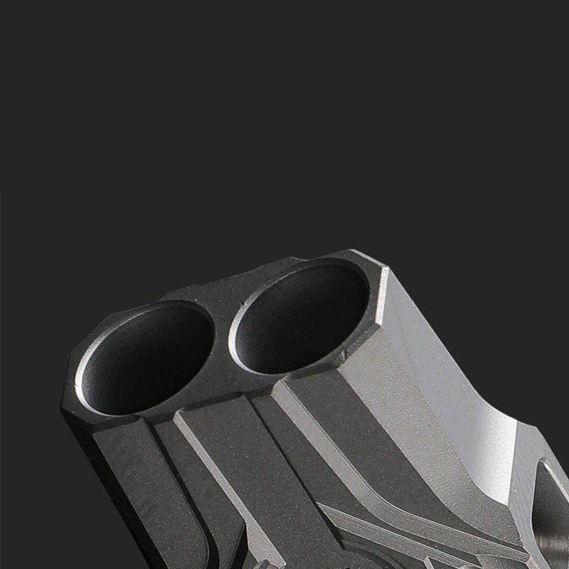 Double Tube Outdoor Survival Referee Training Supplies Metal Titanium Alloy Whistle