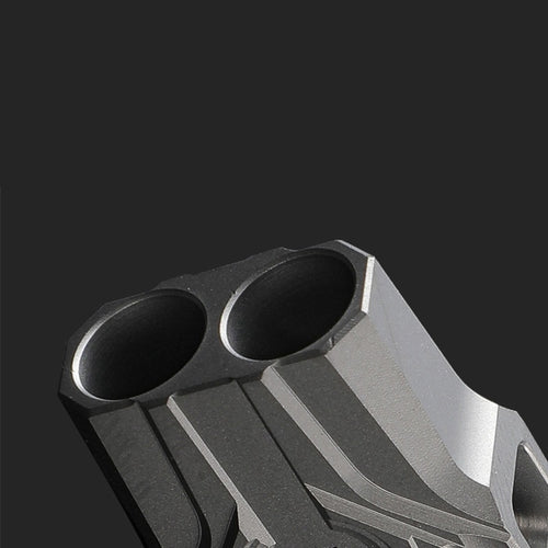 Double Tube Outdoor Survival Referee Training Supplies Metal Titanium Alloy Whistle