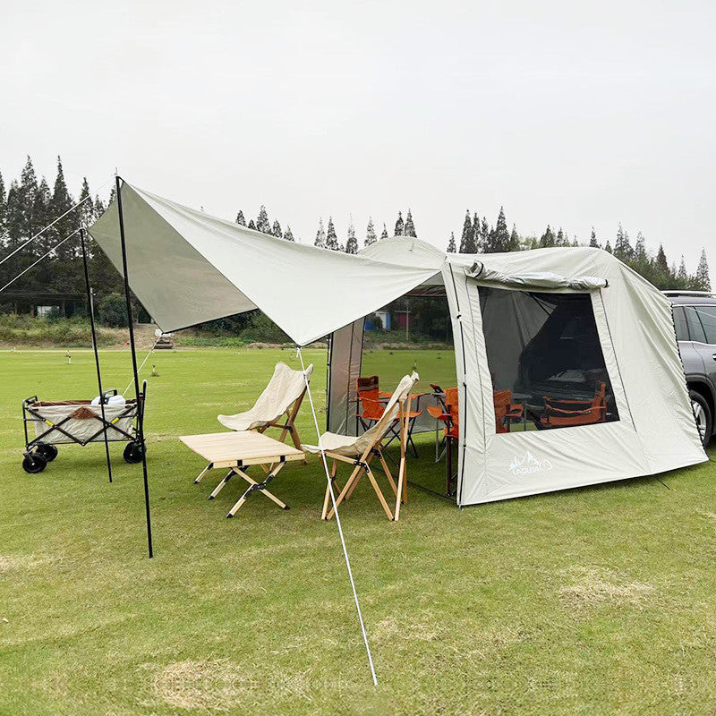 Outdoor Self-driving Travel Camping Barbecue Car Tail Extension Tent Multi-person Rain-proof Sunshade Trunk Tent - EDC Italia