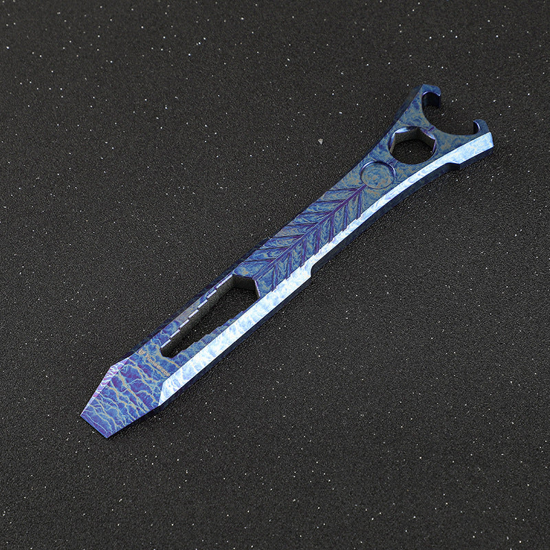 Defensive TC4 Titanium Alloy Crowbar Outdoor Survival
