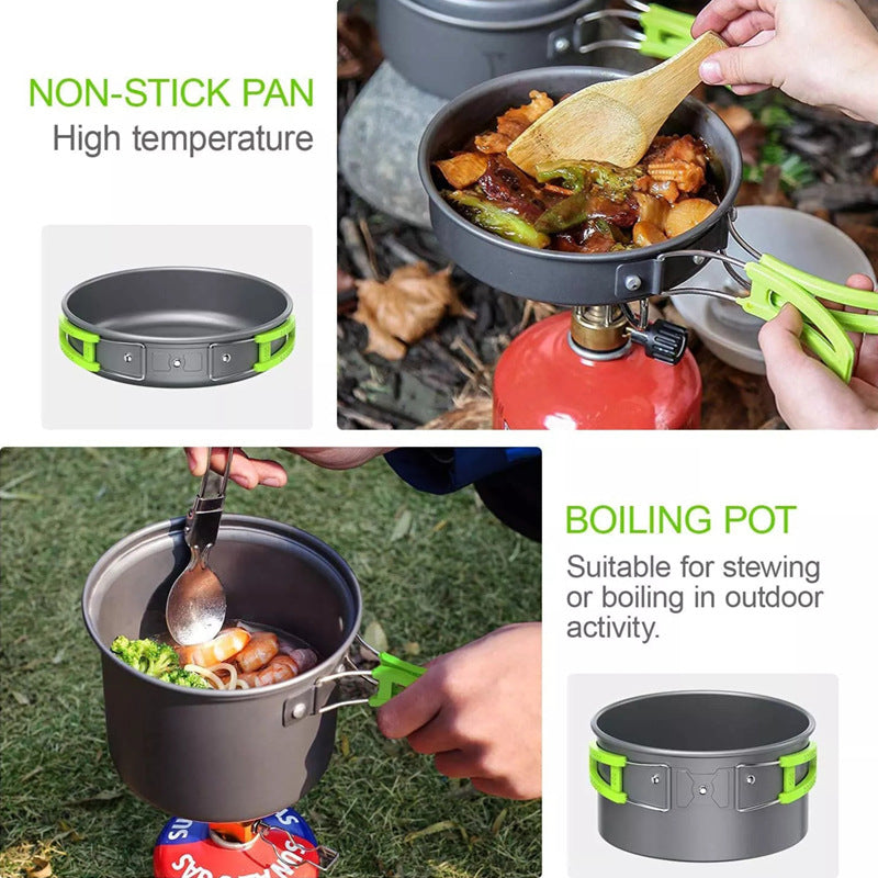 Camping Combination Suit Pot Folding Mini Cookware - EDC Italia