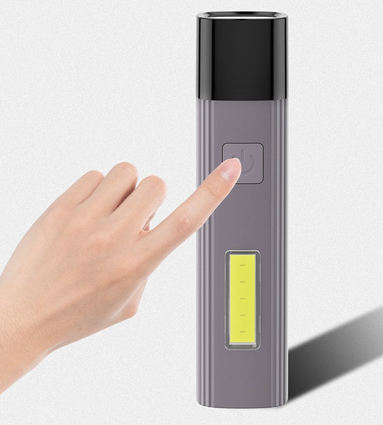 Mini COB Flashlight Rechargeable Outdoor Small Flashlight Walking Portable Household Flashlight