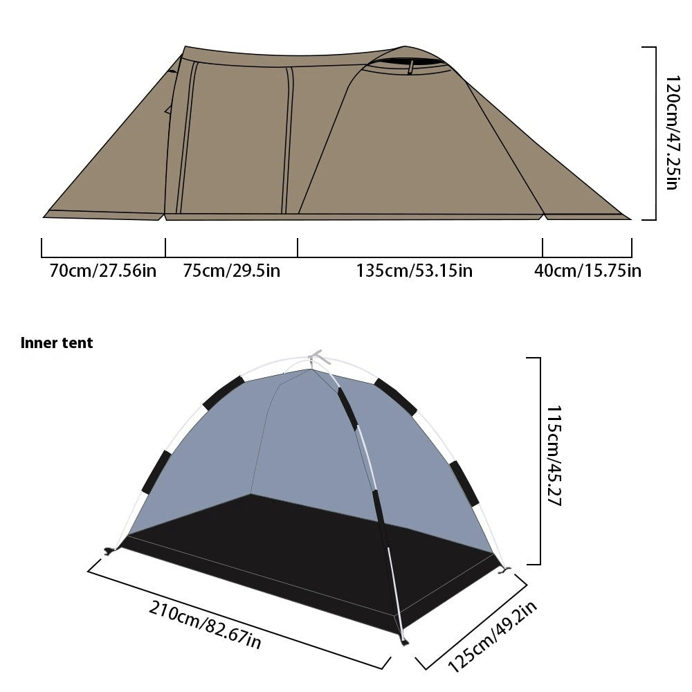Outdoor Camping Tunnel Tent With Extendable Dome - EDC Italia