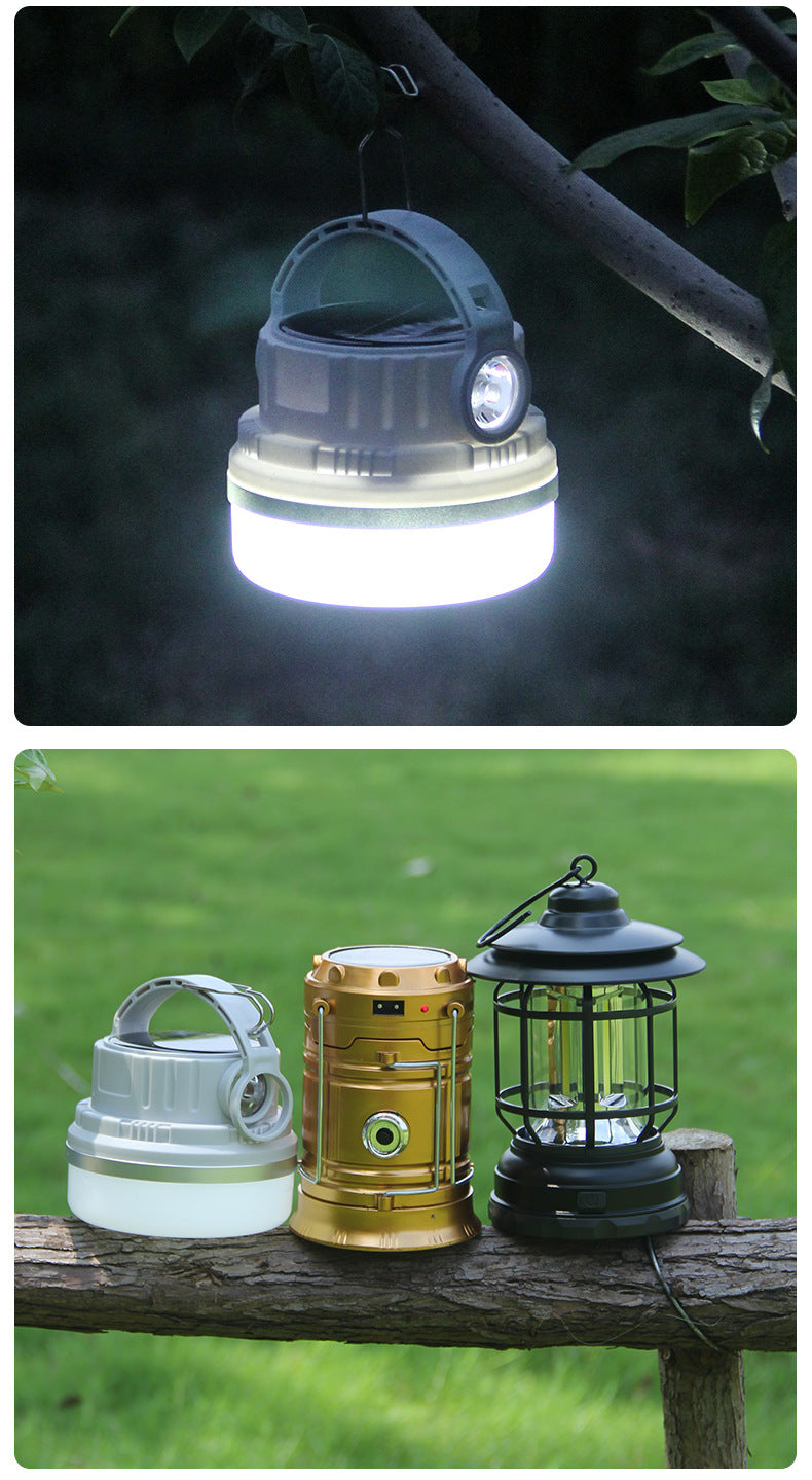 Outdoor Lamp Retro Revolving Lantern Camping Tent Lamp Camping Lamp Rechargeable Portable Lamp Atmosphere Lamp - EDC Italia