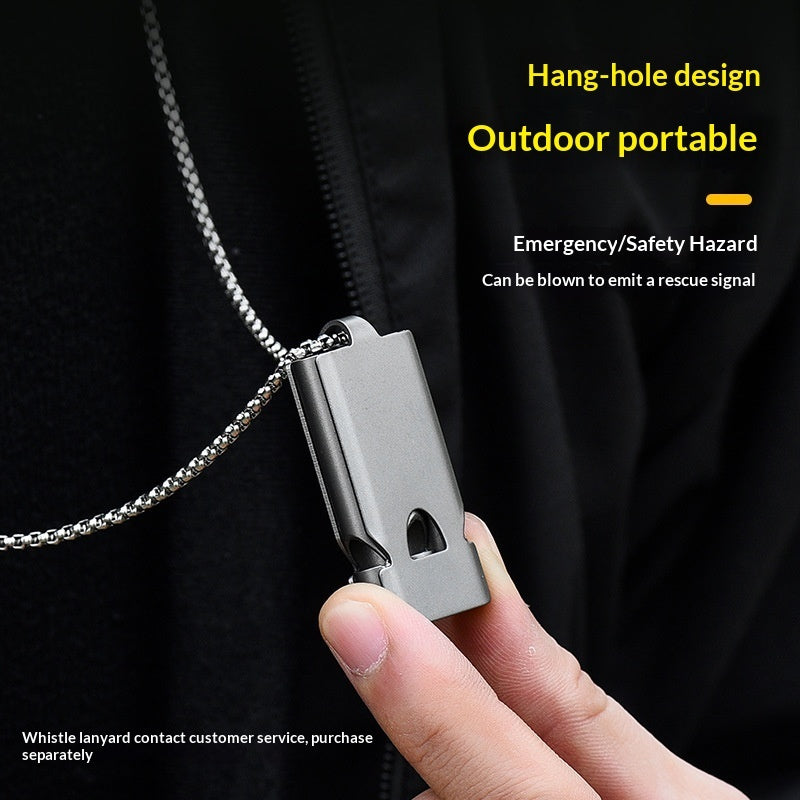 Titanium Alloy Three-Tube Whistle High-Volume Outdoor Emergency Survival Whistle