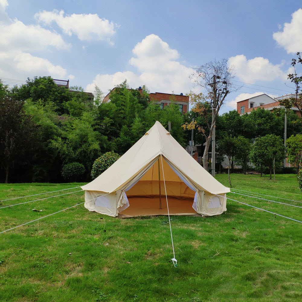 Outdoor Canvas Camping Tent Oxford Cloth Against Heavy Rain To Keep Warm - EDC Italia
