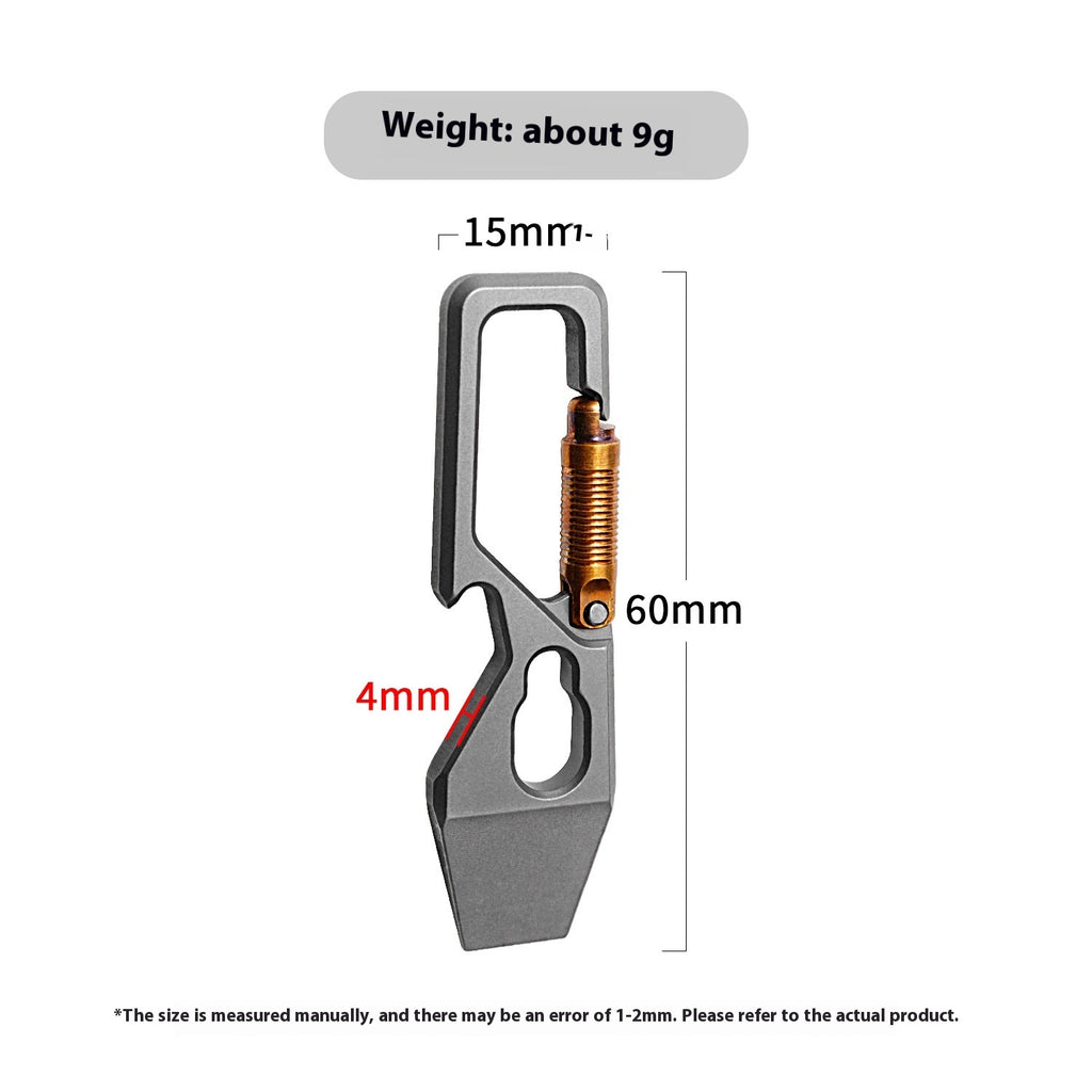 Mini Titanium Alloy Crowbar Keychain Pendant EDC Portable Delivery Tool Bottle Opener