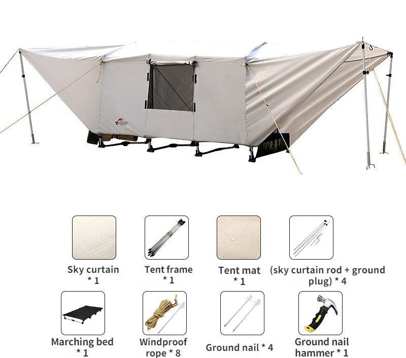 Outdoor Camping Off-site Two-person Tunnel Folding Tent - EDC Italia