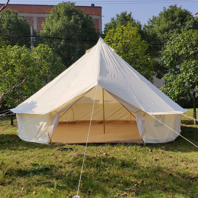 Outdoor Canvas Camping Tent Oxford Cloth Against Heavy Rain To Keep Warm - EDC Italia