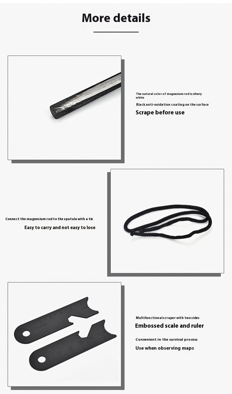 Outdoor Camping Stainless Steel Multifunctional Flint - EDC Italia