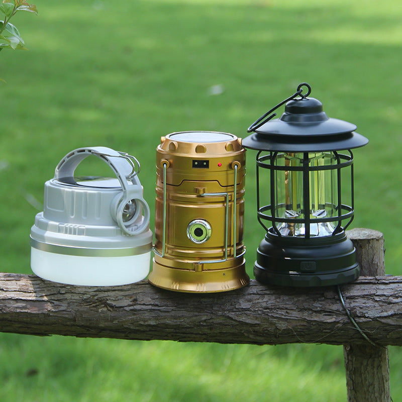 Outdoor Lamp Retro Revolving Lantern Camping Tent Lamp Camping Lamp Rechargeable Portable Lamp Atmosphere Lamp - EDC Italia