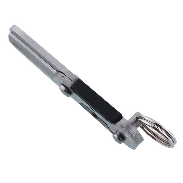 Stainless Steel Scissors Practical EDC Mini Small Scissors With Spring Latch Anti-lost Design Outdoor Tools