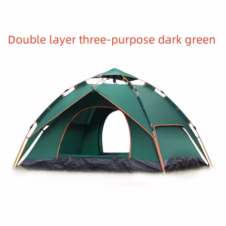 Outdoor Automatic Quick-opening Double-decker Camping Tent - EDC Italia