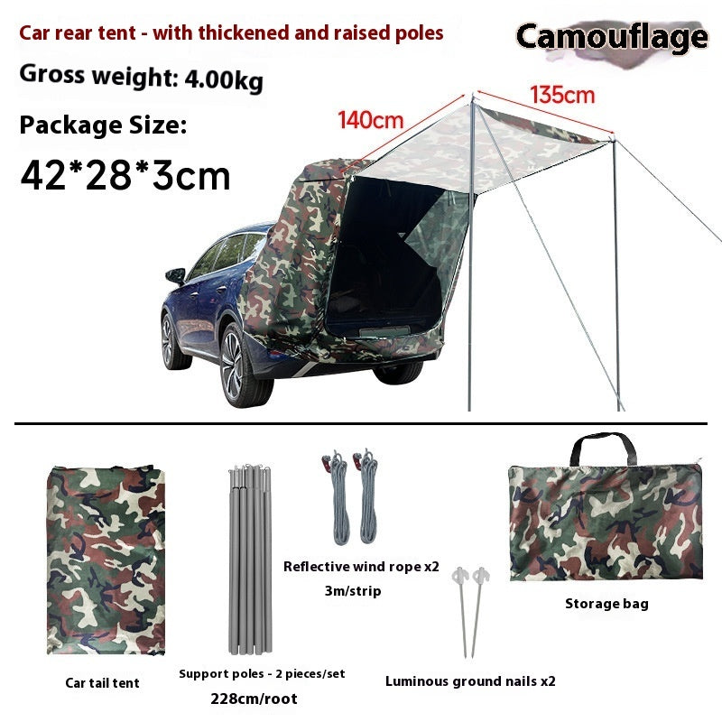 Outdoor Camping Roof Extension Sun-proof Rainproof Rear Tent - EDC Italia
