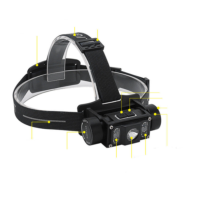 Household Simple Multifunctional Rechargeable Flashlight Headlight