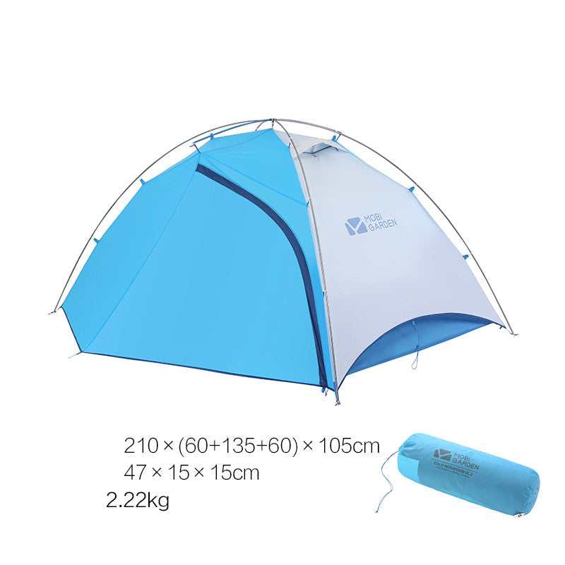Mountaineering Camping Windproof And Rainproof Aluminum Alloy Three Season Double Deck Camping Tent - EDC Italia
