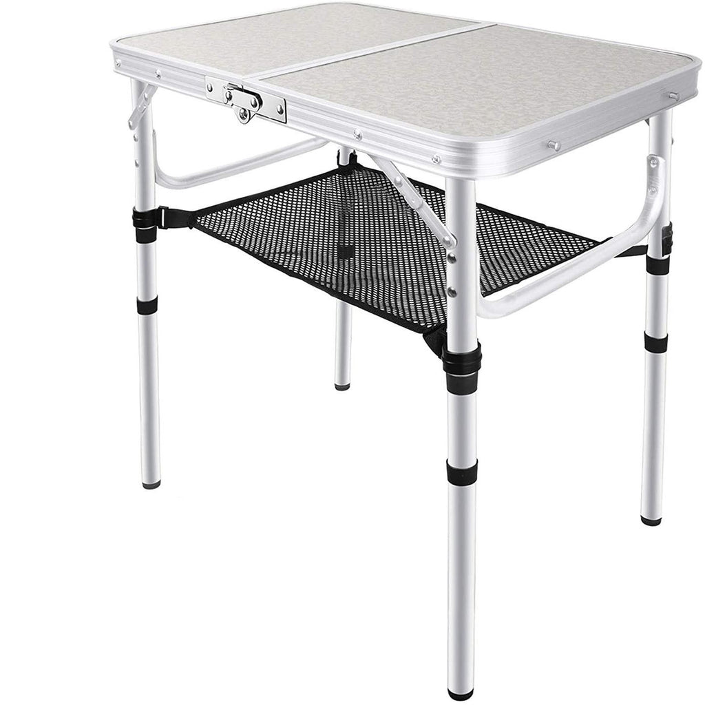 AMZ Small Ruler Camping Table 604060 Two Fold Foldable Camping Picnic With Net - EDC Italia