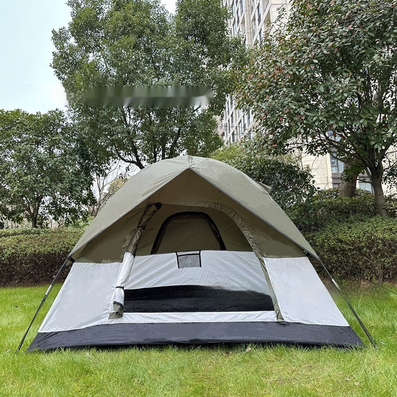Outdoor Supplies Rain-proof Camping Tent Hand-mounted Double-layer Family Travel Camping Waterproof - EDC Italia