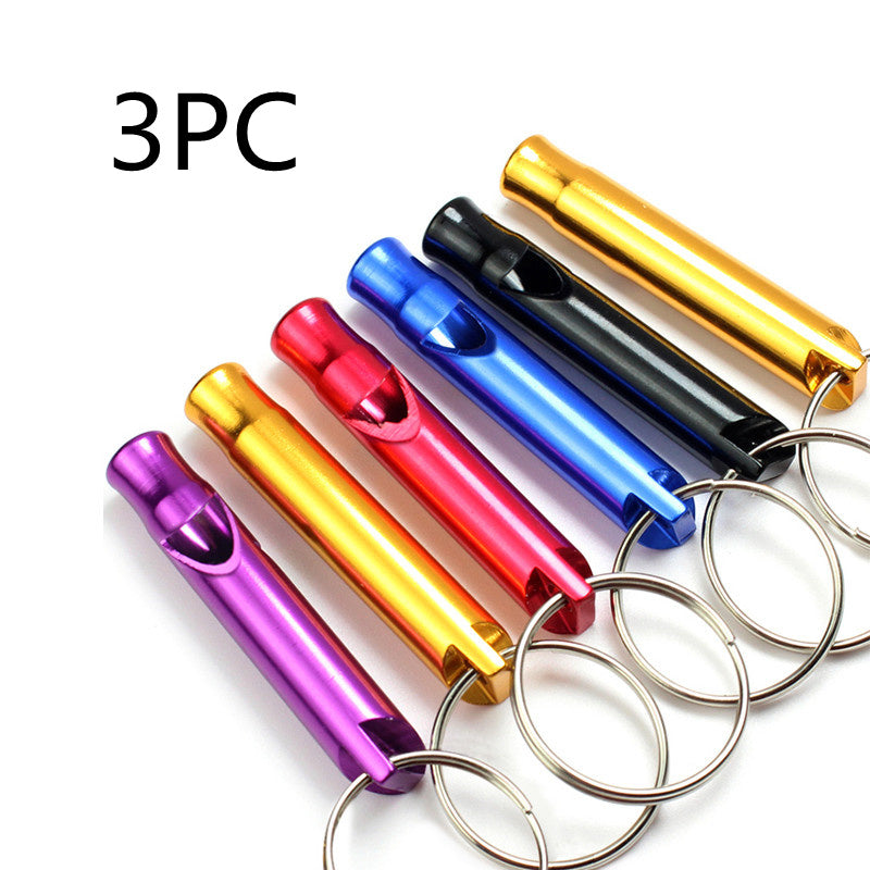 Outdoor Survival Whistle High Frequency Whistle Travel Aluminum Keychain Whistle
